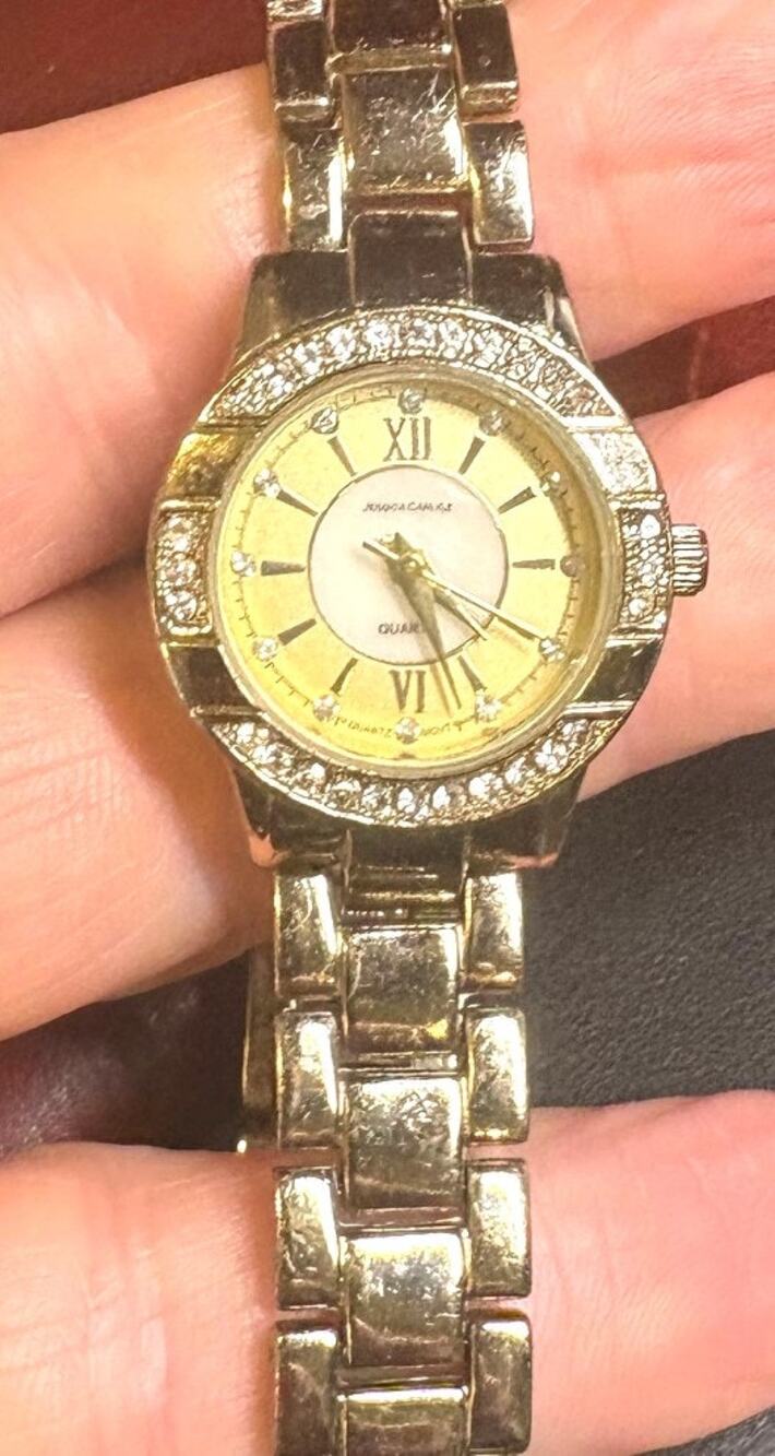 Women's 25mm Gold ToneJessica Carlyle Watch, Crystal Accents